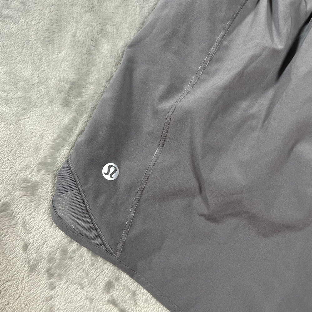 Lululemon Shorts Size 2 Track That High-Rise Lined 3" Grey Smocked Waistband - Picture 6 of 6